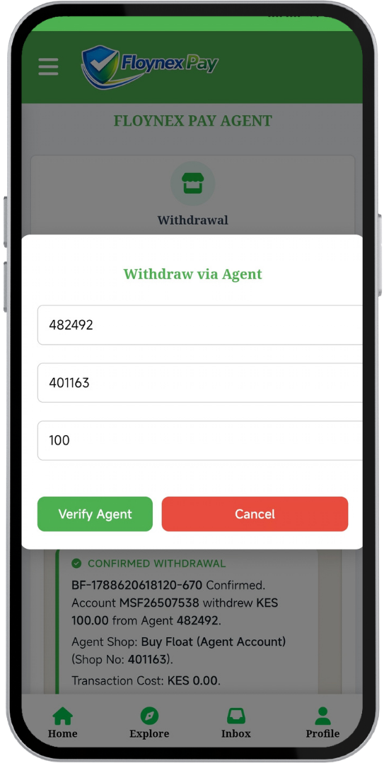 Step 3: Input Agent & Shop Details