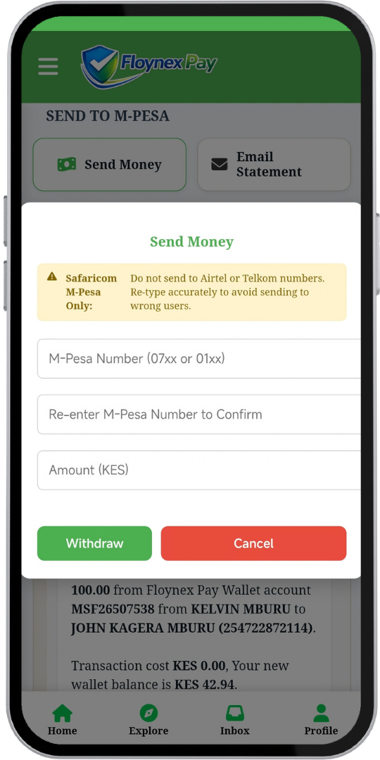 Step 4 - M-PESA 3: Payout Form